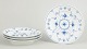 Royal Copenhagen Blue Fluted Plain set of four lunch/salad plates.