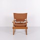 Osted Antik & Design presents: Kai Winding Armchair Model 60 in Oak and Saddle Leather for Poul Hundevad, ...