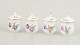 L'Art presents: Royal Copenhagen, Saxon Flower set of four lidded cream cups.