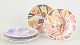 L'Art presents: Set of five hand painted porcelain plates.