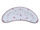 Antik K presents: Pink Blue Fluted Half LaceVery large and rare moon shaped platter 44 cm.
