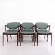 Osted Antik & Design presents: Kai Kristiansen Model 42 Dining Chairs in Rosewood with Turquoise Blue ...