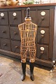 K&Co. presents: Decorative, old French Napoleon III mannequin in woven rattan with black wooden boots...
