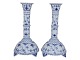 Antik K presents: Blue Fluted Full LacePair of tall candlelight holders