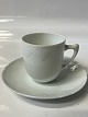 Antik Huset presents: Elegance white small espresso cup with saucer. Bing and Grondahl
