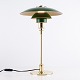 Osted Antik & Design presents: Poul Henningsen Table Lamp Model PH 3/2 Anniversary Edition in Brass with Green ...