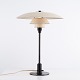 Osted Antik & Design presents: Poul Henningsen Table Lamp Model PH 3.5/2.5 with White Painted Metal Shades, ...