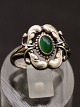 Middelfart Antik presents: Georg Jensen vintage ring dess. 30 with green agate