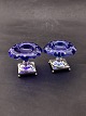 Middelfart Antik presents: A pair of salt cellersin blue glass
