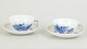 Royal Copenhagen, Blue Flower Curved set of two teacups with matching saucers.