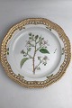Royal Copenhagen Flora Danica Plate with pierced border ...