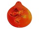 Antik K presents: HolmegaardOrange red drop shaped suncatcher