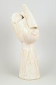 L'Art presents: Christina Muff, Danish contemporary ceramicist (b. 1971). Tall hand modeled cubist stoneware ...