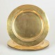L'Art presents: Scandinavian design, set of six brass charger plates.
