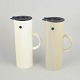 L'Art presents: Erik Magnussen for Stelton, set of two vacuum coffee pots in white and grey.