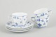L'Art presents: Royal Copenhagen Blue Fluted Plain, set of three coffee cups with saucers.