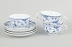 L'Art presents: Royal Copenhagen Blue Fluted Half Lace coffee cups with saucers, set of four.