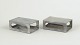 L'Art presents: Just Andersen, set of two matchbox holders in pewter.