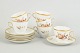 L'Art presents: Royal Copenhagen brown rose, set of six coffee cups with saucers.