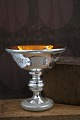 K&Co. presents: French 19th century bowl on foot in poor man's silver (Mercury glass)...