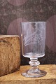 K&Co. presents: Fine old mouth-blown French souvenir wine glass with engraved lettering "Souvenir"