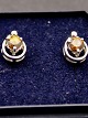Middelfart Antik presents: Sterling silver ear stud with yellow topaz
