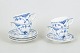 L'Art presents: Royal Copenhagen Blue Fluted Half Lace, set of four coffee cups with saucers.