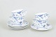 L'Art presents: Royal Copenhagen Blue Fluted Half Lace, set of four coffee cups with matching saucers.