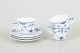 L'Art presents: Royal Copenhagen Blue Fluted Half Lace, set of three coffee cups with saucers.