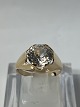 Antik Huset presents: 14 carat Gold Vintage Ladies Ring with Clear Stone. Size 52.