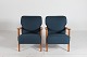 Stari Antik presents: Fritz Hansen A/SPair of easy chairs with blue fabric