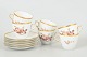 L'Art presents: Royal Copenhagen brown rose, set of six coffee cups with matching saucers.