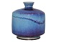 Antik K presents: Gustavsberg Studio Sweden art potterySmall Berndt Friberg blue vase with aniara glaze