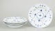 L'Art presents: Royal Copenhagen Blue Fluted Plain, set of four deep plates.