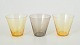 L'Art presents: Kaj Franck, “Kimara” model 2744, Nuutajärvi Notsjö, set of three small glasses.