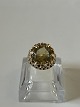Antik Huset presents: 14 carat Gold Vintage Ladies Ring with light green stone.Size 52.