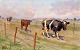 Pegasus – Kunst - Antik - Design presents: Bundgaard, Gunnar (1920 - 2005) Denmark: Cows on a road.