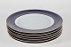 Stari Antik presents: Royal CopenhagenSet of six large plates with dark blue rim