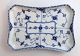 Lundin Antique presents: Royal Copenhagen. Blue fluted, half lace. Square dish. Model 716. Length 22.5 cm. ...