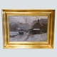 Antik Damgaard-Lauritsen presents: A. Andersen Lundby; Oil painting, winter scene