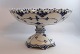 Lundin Antique presents: Royal Copenhagen. Blue fluted, full lace. Large fruit bowl on foot. Model 1022. Height ...