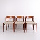 Osted Antik & Design presents: Set of 6 N.O. Møller Model 75 Dining Chairs in Solid Teak
