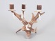 L'Art presents: Lapland Sami candlestick in hand-carved reindeer antler, signed Stalon.