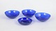Monica Bratt for Reijmyre, set of four art glass bowls.