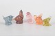 Paul Hoff for Kosta Boda, set of five bird figurines.