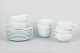 Grethe Meyer for Royal Copenhagen, set of eight Blue Line coffee cups with matching saucers.