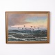 Osted Antik & Design presents: Marine Oil Painting on Canvas with Wooden Frame and Gilt Details Signed from the ...