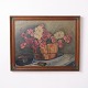 Osted Antik & Design presents: Oil Painting on Canvas with Floral Motif Signed 1922