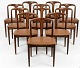 8 Fantastic Johannes Andersen chairs in solid rosewood. ...