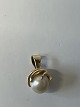 Antik Huset presents: 14k gold pendant with a pearl, stamped BH 585.